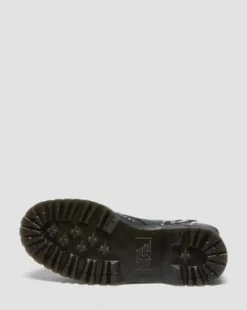 Botas con plataforma Jadon Hi Solar Flare de piel reacondicionada in Negro & Blanco