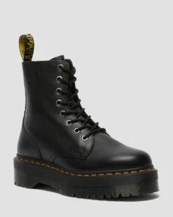 Botas con plataforma Jadon III de piel Pisa in Negro