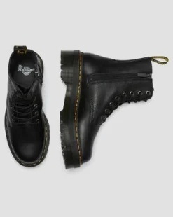 Botas con plataforma Jadon III de piel Pisa in Negro