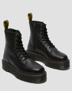 Botas con plataforma Jadon III de piel Pisa in Negro