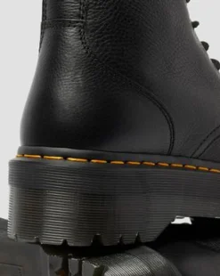 Botas con plataforma Jadon III de piel Pisa in Negro