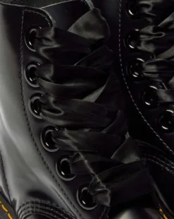 Botas con plataforma Molly en piel in Negro