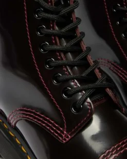 Botas Con Plataforma Sinclair De Piel Arcadia in Rojo Cereza