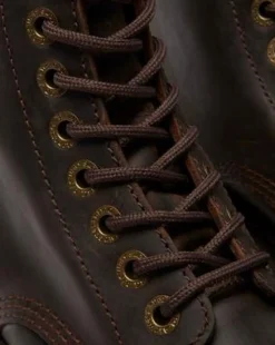 Botas con plataforma Sinclair de piel Crazy Horse in Marrón Oscuro