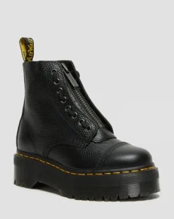 Botas con plataforma Sinclair de piel Milled Nappa in Negro