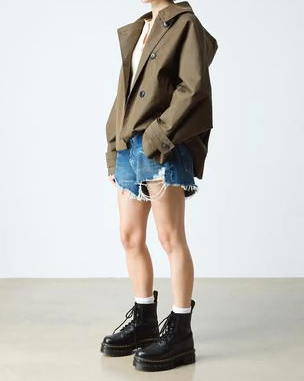 Botas con plataforma Sinclair de piel Milled Nappa in Negro