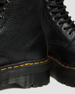 Botas con plataforma Sinclair de piel Milled Nappa in Negro