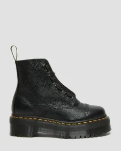Botas con plataforma Sinclair de piel Milled Nappa in Negro