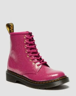 BOTAS 1460 DE CHAROL CON PURPURINA PARA JUNIOR in Rosa, Plateado & Dorado
