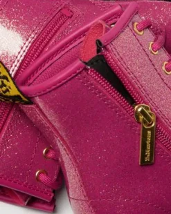 BOTAS 1460 DE CHAROL CON PURPURINA PARA JUNIOR in Rosa, Plateado & Dorado