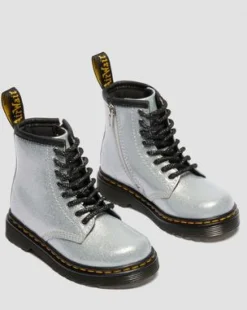 BOTAS 1460 DE CHAROL CON PURPURINA PARA NIÑOS in Plateado
