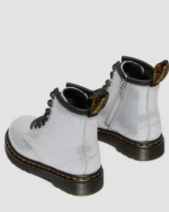 BOTAS 1460 DE CHAROL CON PURPURINA PARA NIÑOS in Plateado