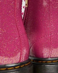 BOTAS 1460 DE CHAROL CON PURPURINA PARA NIÑOS in Rosa, Plateado & Dorado