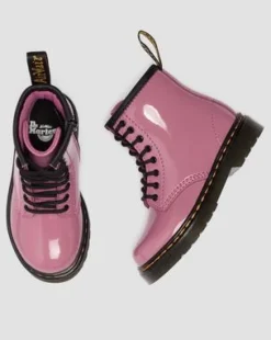 Botas 1460 de charol Patente Lamper para niños in Rosa Dm's