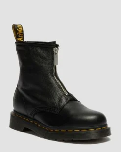Botas 1460 de piel blanda con cremallera in Negro