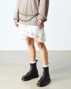 Botas 1460 de piel blanda con cremallera in Negro
