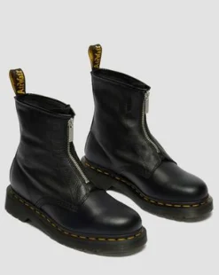 Botas 1460 de piel blanda con cremallera in Negro