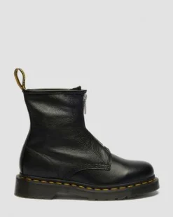 Botas 1460 de piel blanda con cremallera in Negro