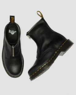 Botas 1460 de piel blanda con cremallera in Negro