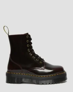 Botas de piel con plataforma Jadon Arcadia in Rojo Cereza