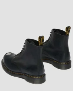 Botas 1460 de piel con puntera de acero in Negro