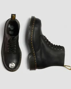 Botas 1460 de piel con puntera de acero in Negro