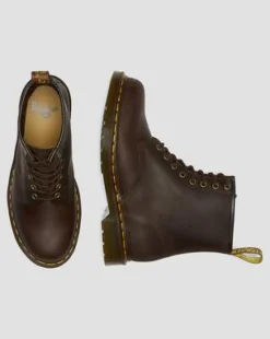 Botas 1460 de piel Crazy Horse in Marrón