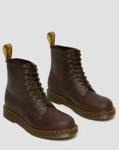 Botas 1460 de piel Crazy Horse in Marrón