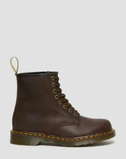 Botas 1460 de piel Crazy Horse in Marrón