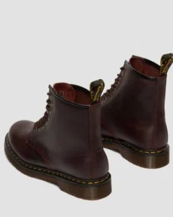 Botas 1460 de piel Crazy Horse in Rojo Cereza