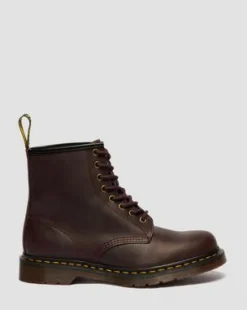 Botas 1460 de piel Crazy Horse in Rojo Cereza