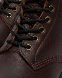 Botas 1460 de piel Grizzly con forro de borreguillo in Marrón Oscuro