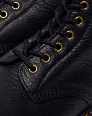Botas 1460 de piel Grizzly con forro sintético in Negro