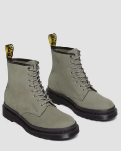 Botas 1460 de piel Milled Nobuk in Nickel Grey