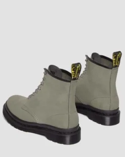 Botas 1460 de piel Milled Nobuk in Nickel Grey