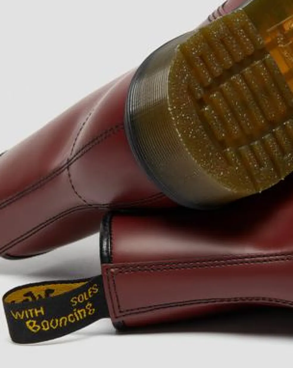 Botas 1460 de piel Smooth in Rojo Cereza