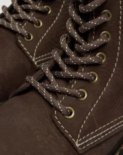 Botas 1460 de piel Tumbled Nubuck para junior in Marrón Oscuro