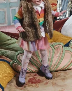 Botas 1460 de piel Virginia para niños in Lavanda