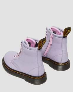 Botas 1460 de piel Virginia para niños in Lavanda