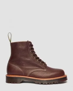 Botas 1460 de piel Wild Grain in Marrón Sepia