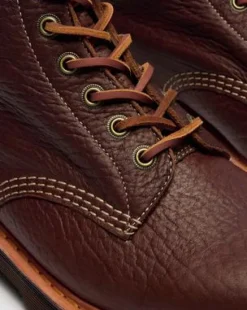 Botas 1460 de piel Wild Grain in Marrón Sepia