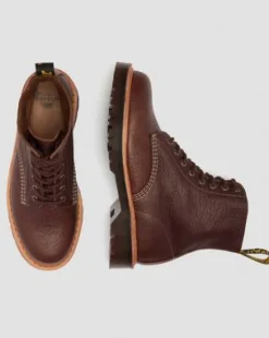 Botas 1460 de piel Wild Grain in Marrón Sepia