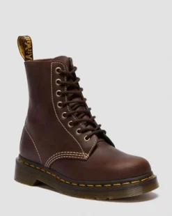Botas 1460 de piel Wyoming in Marrón Oscuro
