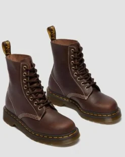 Botas 1460 de piel Wyoming in Marrón Oscuro