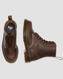 Botas 1460 de piel Wyoming in Marrón Oscuro