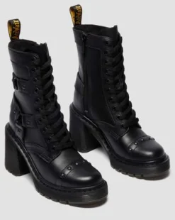 BOTAS DE TACÓN CHESNEY HARNESS DE PIEL SENDAL in Negro