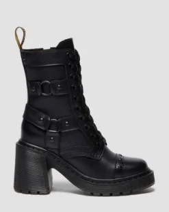 BOTAS DE TACÓN CHESNEY HARNESS DE PIEL SENDAL in Negro