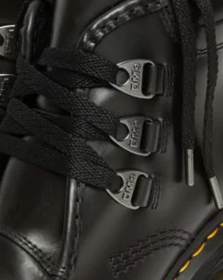Botas de tacón Corran de piel Atlas con 3 ojales in Negro