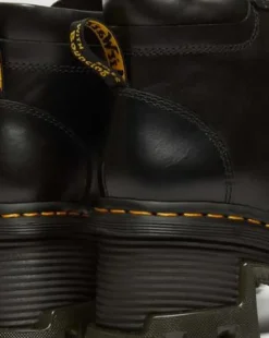 Botas de tacón Corran de piel Atlas con 3 ojales in Negro