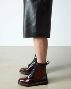 Botas 1460 Inferno de piel in Rojo Cereza